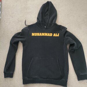 Muhammad Ali Medium Mens Black Heavy Hoodie Sweatshirt Boxing GUC